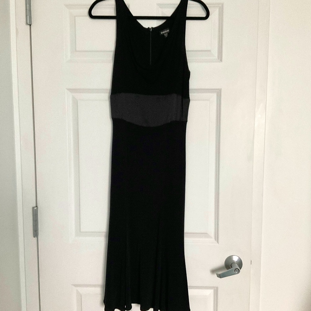 Long black cocktail dress